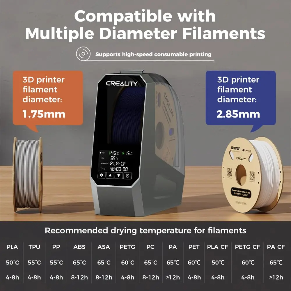 Creality Space Pi Filament Dry - Creality Printer Ender 3 V3 review and price